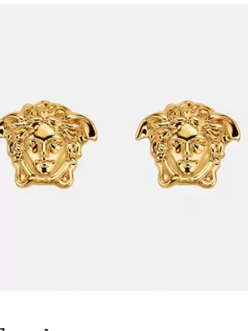 Versace Gold Medusa Mini Stud Earrings